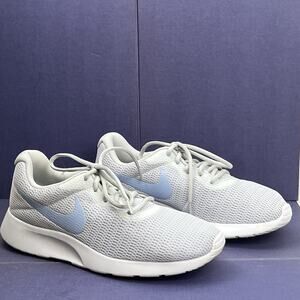 Nike Tanjun Women’s Size 10 Pure Platinum Royal Tint White Sneakers 812655-007